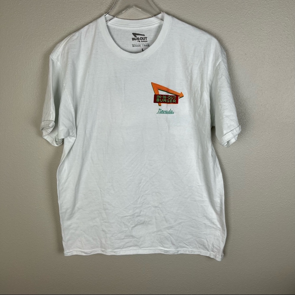 4/$25 IN-N-OUT | White Crewneck Nevada In-N-Out T-Shirt